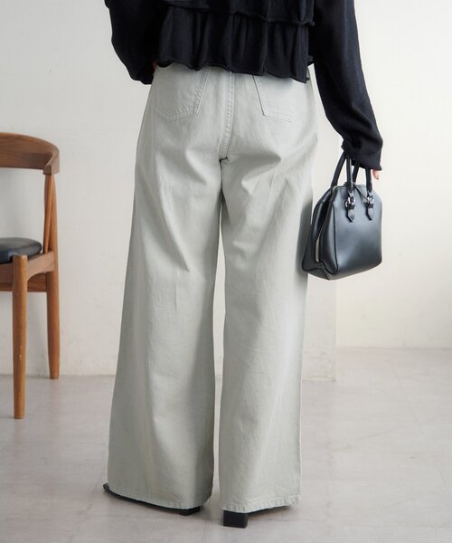 DISCOAT（ディスコート）の「カラーセミフレアパンツ（デニムパンツ・レディース・ライトグレー/ピンク・LARGE/MEDIUM/SMALL）」の22枚目の写真