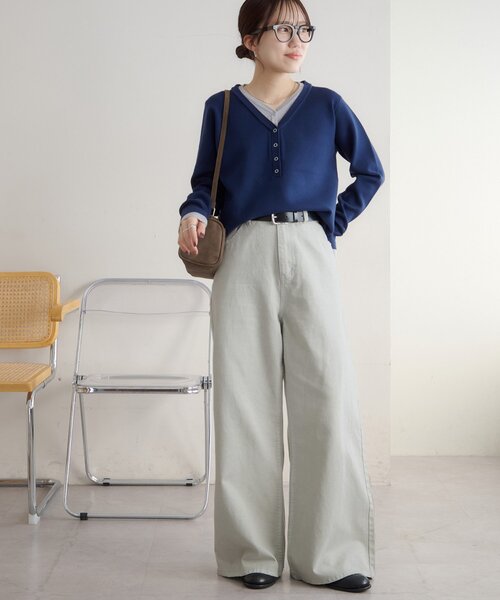 DISCOAT(ディスコート)の「カラーセミフレアパンツ(デニムパンツ・レディース・ライトグレー/ピンク・LARGE/MEDIUM/SMALL)」の16枚目の写真