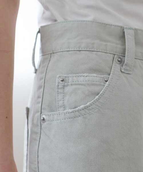 DISCOAT（ディスコート）の「カラーセミフレアパンツ（デニムパンツ・レディース・ライトグレー/ピンク・LARGE/MEDIUM/SMALL）」の5枚目の写真