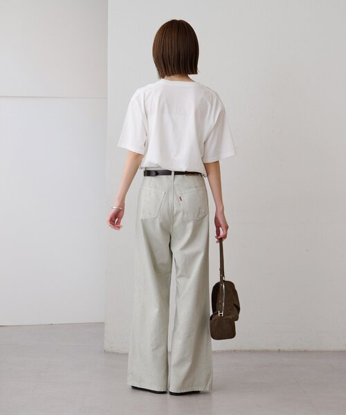 DISCOAT(ディスコート)の「カラーセミフレアパンツ(デニムパンツ・レディース・ライトグレー/ピンク・LARGE/MEDIUM/SMALL)」の13枚目の写真