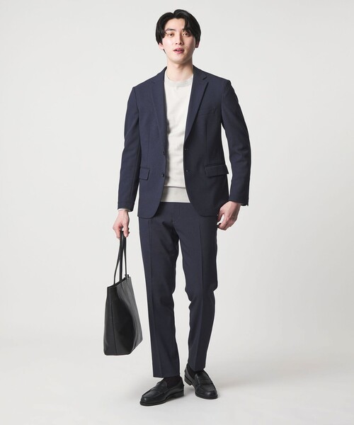 A DAY IN THE LIFE UNITED ARROWS(アデイインザライフユナイテッドアローズ)の「バーズアイ 2ボタン ジャケット-セットアップ対応・マシンウォッシャブル-<A DAY IN THE LIFE>(テーラードジャケット・メンズ・モカ/ネイビー/ダークグレー・XL/S/M/L)」の12枚目の写真