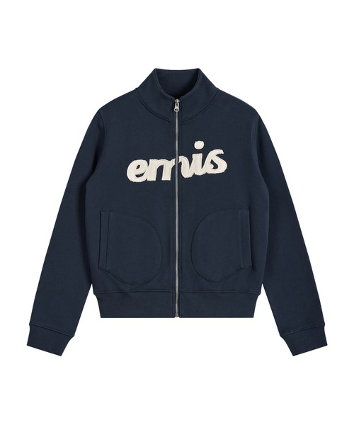 EMIS(イミス)の「(W) LETTERING LOGO SWEAT ZIP-UP(スウェット・レディース・ミックスグレー/ネイビー・MEDIUM/SMALL)」の2枚目の写真