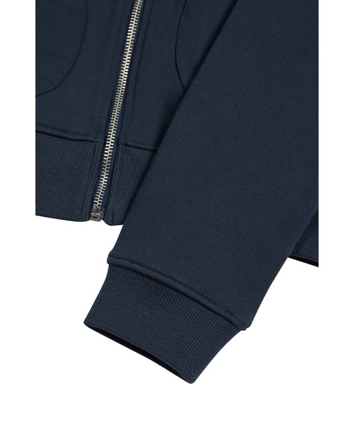 EMIS(イミス)の「(W) LETTERING LOGO SWEAT ZIP-UP(スウェット・レディース・ミックスグレー/ネイビー・MEDIUM/SMALL)」の6枚目の写真