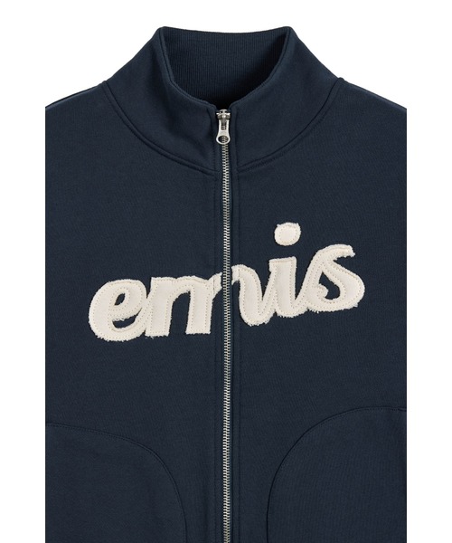 EMIS(イミス)の「(W) LETTERING LOGO SWEAT ZIP-UP(スウェット・レディース・ミックスグレー/ネイビー・MEDIUM/SMALL)」の5枚目の写真