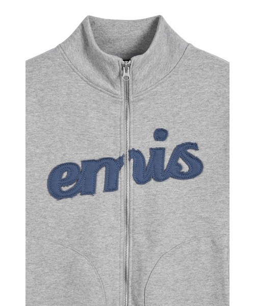 EMIS(イミス)の「(W) LETTERING LOGO SWEAT ZIP-UP(スウェット・レディース・ミックスグレー/ネイビー・MEDIUM/SMALL)」の9枚目の写真