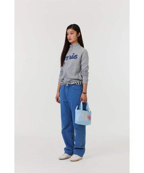 EMIS(イミス)の「(W) LETTERING LOGO SWEAT ZIP-UP(スウェット・レディース・ミックスグレー/ネイビー・MEDIUM/SMALL)」の16枚目の写真