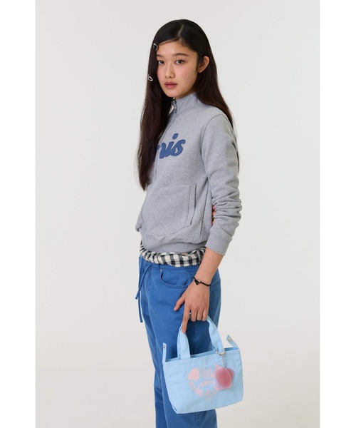 EMIS(イミス)の「(W) LETTERING LOGO SWEAT ZIP-UP(スウェット・レディース・ミックスグレー/ネイビー・MEDIUM/SMALL)」の14枚目の写真