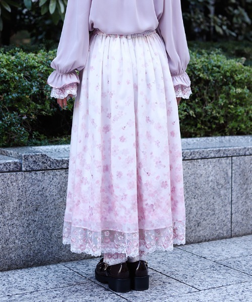 axes femme(アクシーズファム)の「桜レース×桜柄スカート(スカート・レディース・ピンク/キナリ・FREE)」の22枚目の写真