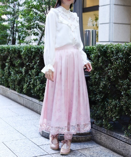 桜レース×桜柄スカート（スカート）｜axes femme（アクシーズファム