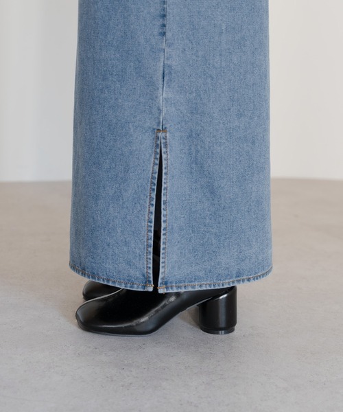 Bonjour Sagan（ボンジュールサガン）の「デニムロングワンピース（ワンピース・レディース・ブルー・FREE）」の14枚目の写真