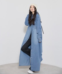 Bonjour Sagan（ボンジュールサガン）の「デニムロングワンピース（ワンピース）」