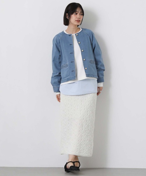 Gready Brilliant（グレディブリリアン）の「ＬＵクルーネックデニムジャケット（デニムジャケット・レディース・インディゴブルー/ブルー系・38）」の20枚目の写真