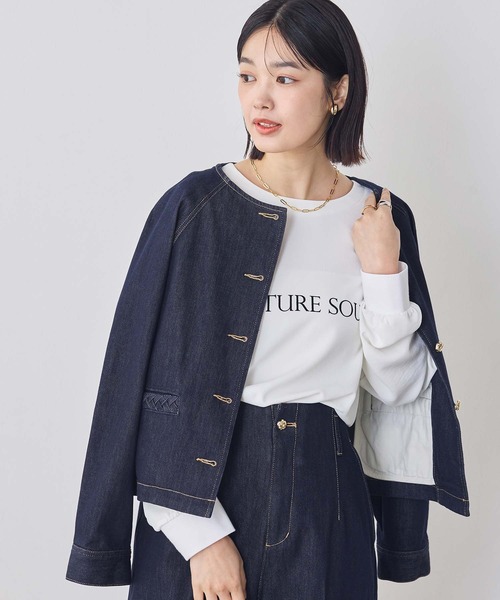 Gready Brilliant（グレディブリリアン）の「ＬＵクルーネックデニムジャケット（デニムジャケット・レディース・インディゴブルー/ブルー系・38）」の13枚目の写真