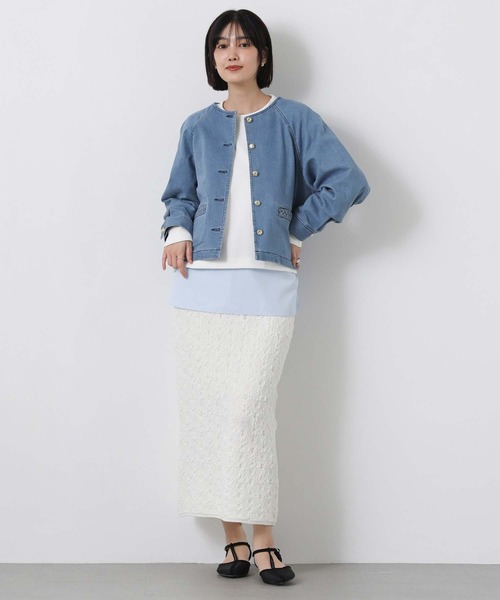 Gready Brilliant（グレディブリリアン）の「ＬＵクルーネックデニムジャケット（デニムジャケット・レディース・インディゴブルー/ブルー系・38）」の17枚目の写真