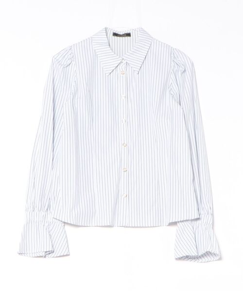 SWINGLE（スウィングル）の「フレア袖ボウタイリボンブラウス（シャツ/ブラウス・レディース・ピンク/ブルー系その他4/オフホワイト・FREE）」の5枚目の写真