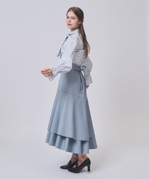 SWINGLE（スウィングル）の「フレア袖ボウタイリボンブラウス（シャツ/ブラウス・レディース・ピンク/ブルー系その他4/オフホワイト・FREE）」の12枚目の写真