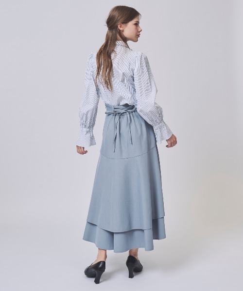 SWINGLE（スウィングル）の「フレア袖ボウタイリボンブラウス（シャツ/ブラウス・レディース・ピンク/ブルー系その他4/オフホワイト・FREE）」の13枚目の写真