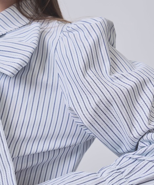 SWINGLE（スウィングル）の「フレア袖ボウタイリボンブラウス（シャツ/ブラウス・レディース・ピンク/ブルー系その他4/オフホワイト・FREE）」の15枚目の写真