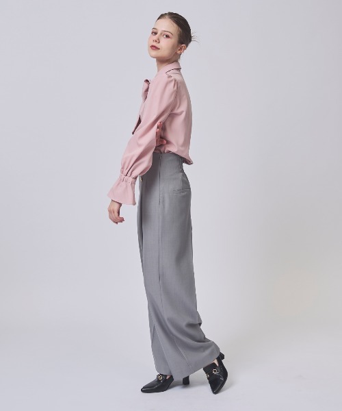 SWINGLE（スウィングル）の「フレア袖ボウタイリボンブラウス（シャツ/ブラウス・レディース・ピンク/ブルー系その他4/オフホワイト・FREE）」の10枚目の写真