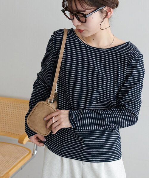 DISCOAT(ディスコート)の「【WEB限定】起毛前後2WAYネックプルオーバー(Tシャツ/カットソー・レディース・ブラック系その他/ネイビー/ピンク/ライトグレー/ホワイト/ブラック/アイボリー/グレー/グレー系その他・FREE)」の8枚目の写真
