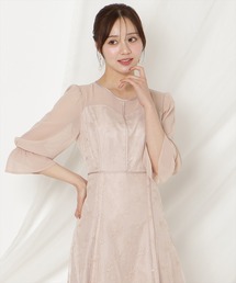 WILLSELECTION（ウィルセレクション）の「パイピングラインレースフリルワンピース（ドレス）」