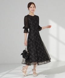 WILLSELECTION（ウィルセレクション）の「パイピングラインレースフリルワンピース（ドレス）」