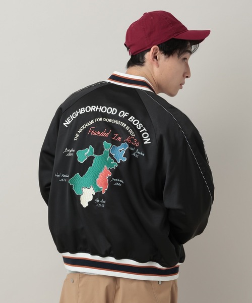 RAGEBLUE(レイジブルー)の「Reversible Souvenir Jacket/リバーシブルスーベニアジャケット(スカジャン・メンズ・グリーン/ブラック・MEDIUM/LARGE)」の2枚目の写真