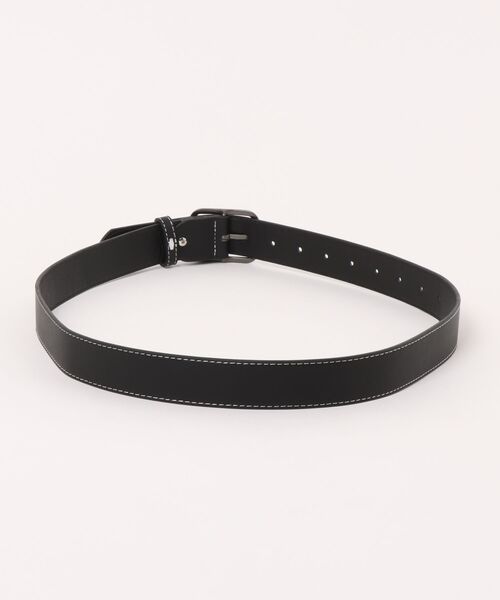 VIBGYOR（ヴィブジョー）の「【IZU】 レザーベルト ステッチ ブラック メンズ レディース ユニセックス デニム 本革 カジュアル 韓国 アメカジ（ベルト・メンズ・ブラック・FREE）」の7枚目の写真