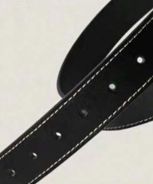 VIBGYOR（ヴィブジョー）の「【IZU】 レザーベルト ステッチ ブラック メンズ レディース ユニセックス デニム 本革 カジュアル 韓国 アメカジ（ベルト・メンズ・ブラック・FREE）」の5枚目の写真