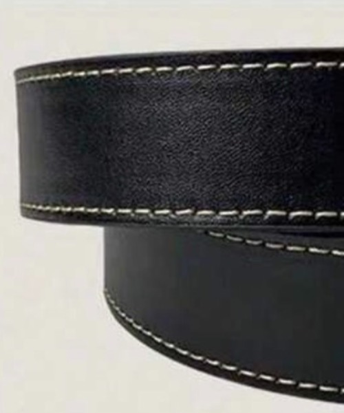 VIBGYOR（ヴィブジョー）の「【IZU】 レザーベルト ステッチ ブラック メンズ レディース ユニセックス デニム 本革 カジュアル 韓国 アメカジ（ベルト・メンズ・ブラック・FREE）」の6枚目の写真