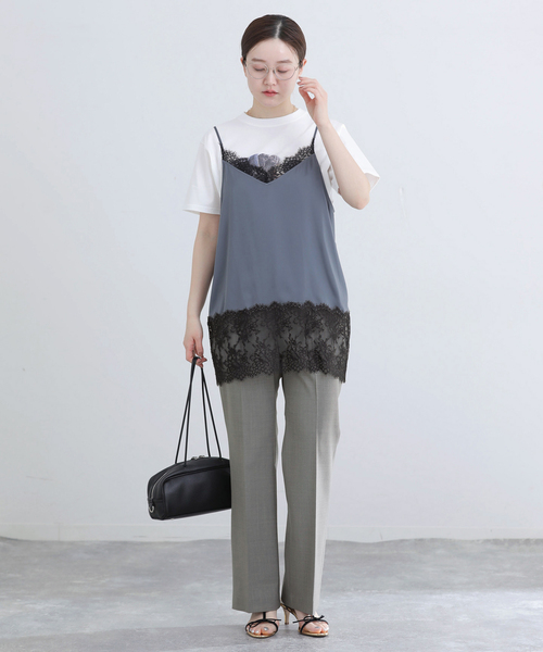 IENA（イエナ）の「ウォッシャブル セミフレアパンツ（スラックス・レディース・グレー/ブラック・34/38/36）」の4枚目の写真