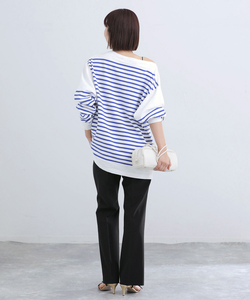 IENA（イエナ）の「ウォッシャブル セミフレアパンツ（スラックス・レディース・グレー/ブラック・34/38/36）」の11枚目の写真