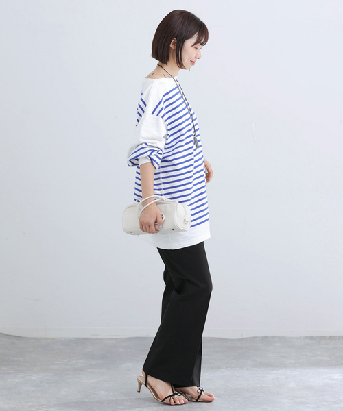 IENA（イエナ）の「ウォッシャブル セミフレアパンツ（スラックス・レディース・グレー/ブラック・34/38/36）」の12枚目の写真