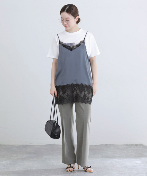 IENA（イエナ）の「ウォッシャブル セミフレアパンツ（スラックス・レディース・グレー/ブラック・34/38/36）」の16枚目の写真