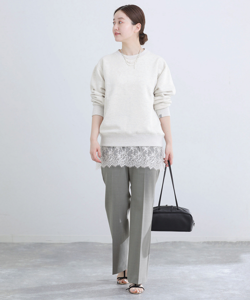 IENA（イエナ）の「ウォッシャブル セミフレアパンツ（スラックス・レディース・グレー/ブラック・34/38/36）」の19枚目の写真