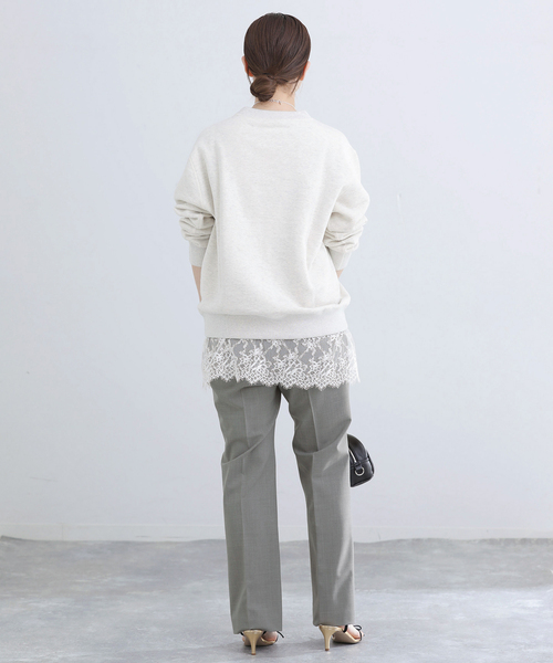 IENA（イエナ）の「ウォッシャブル セミフレアパンツ（スラックス・レディース・グレー/ブラック・34/38/36）」の21枚目の写真