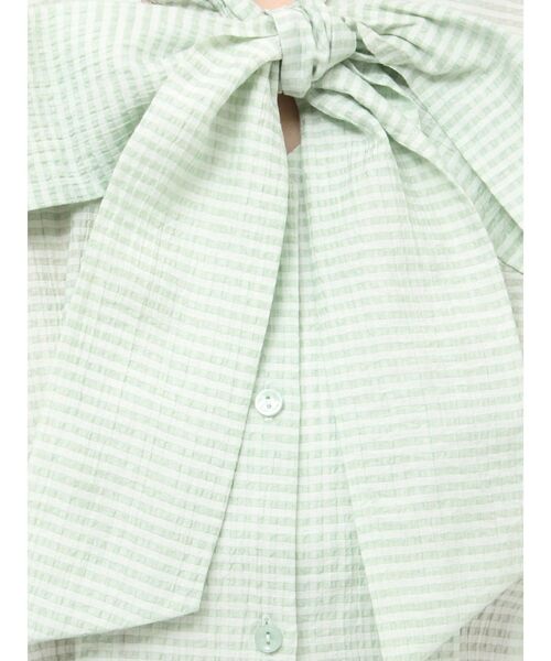 dazzlin（ダズリン）の「ペプラムタックボウタイブラウス（シャツ/ブラウス・レディース・その他1/ブルー/オフホワイト/グリーン/ピンク・FREE）」の15枚目の写真