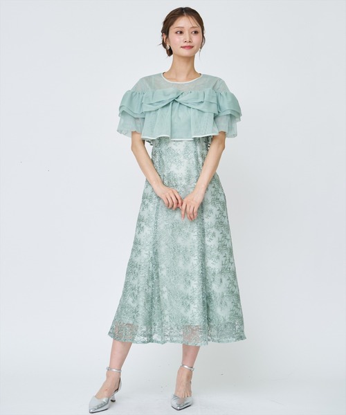 AND COUTURE（アンドクチュール）の「チュールレイヤードスパンコールドレス（ドレス・レディース・ミント/ピンク/ブラック系その他・FREE）」の17枚目の写真