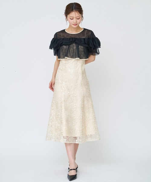 AND COUTURE（アンドクチュール）の「チュールレイヤードスパンコールドレス（ドレス・レディース・ミント/ピンク/ブラック系その他・FREE）」の15枚目の写真