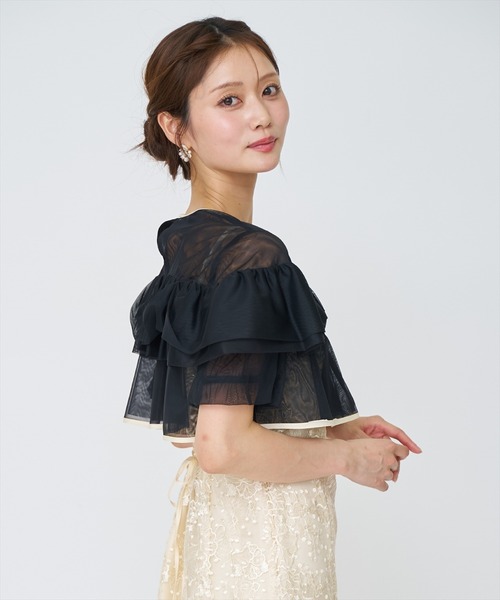 AND COUTURE（アンドクチュール）の「チュールレイヤードスパンコールドレス（ドレス・レディース・ミント/ピンク/ブラック系その他・FREE）」の9枚目の写真