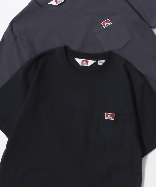 BEN DAVIS — Ben's Pocket Tee — футболка с логотипом и карманом, полуконсервативный крой