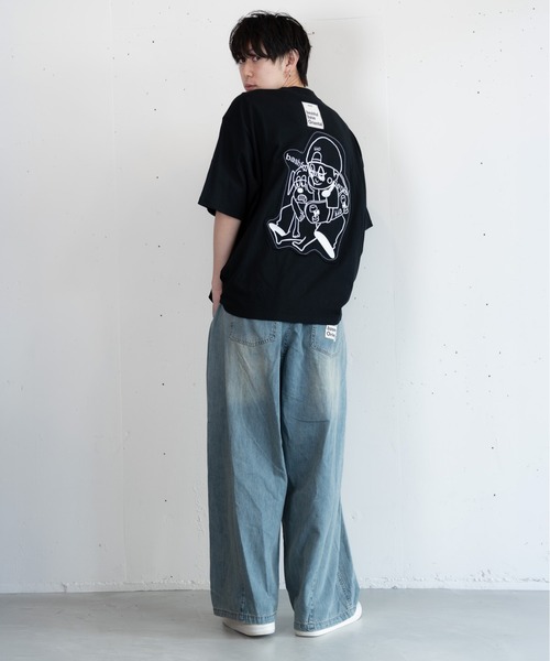 bashful base Oriental(バッシュフルベースオリエンタル)の「【bbO】オーバーサイズバッシュフルくんパッチT(Tシャツ/カットソー・メンズ・ホワイト/ライトグリーン/ブラック・MEDIUM/LARGE)」の12枚目の写真