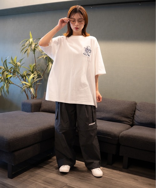 bashful base Oriental(バッシュフルベースオリエンタル)の「【bbO】オーバーサイズバッシュフルくんパッチT(Tシャツ/カットソー・メンズ・ホワイト/ライトグリーン/ブラック・MEDIUM/LARGE)」の10枚目の写真