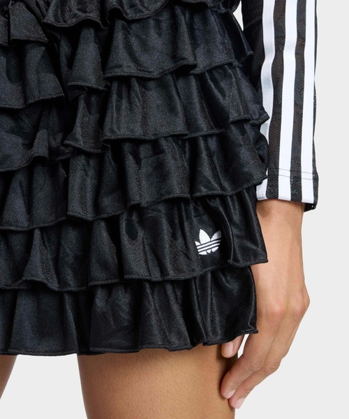 adidas/アディダス ティアードフリルミニスカート y2k 韓国系 adidas/アディダス ティアードフリルミニスカート y2k 韓国系