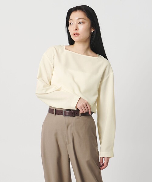 MARW UNITED ARROWS（マルゥ ユナイテッドアローズ）の「＜MARW UNITED ARROWS＞スクエアネック ブラウス（シャツ/ブラウス・レディース・ダークグレー/ホワイト/ネイビー・FREE）」の2枚目の写真