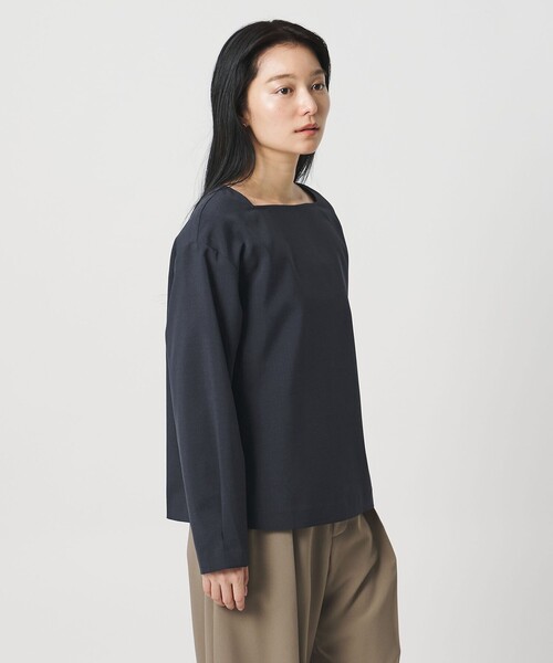 MARW UNITED ARROWS（マルゥ ユナイテッドアローズ）の「＜MARW UNITED ARROWS＞スクエアネック ブラウス（シャツ/ブラウス・レディース・ダークグレー/ホワイト/ネイビー・FREE）」の16枚目の写真