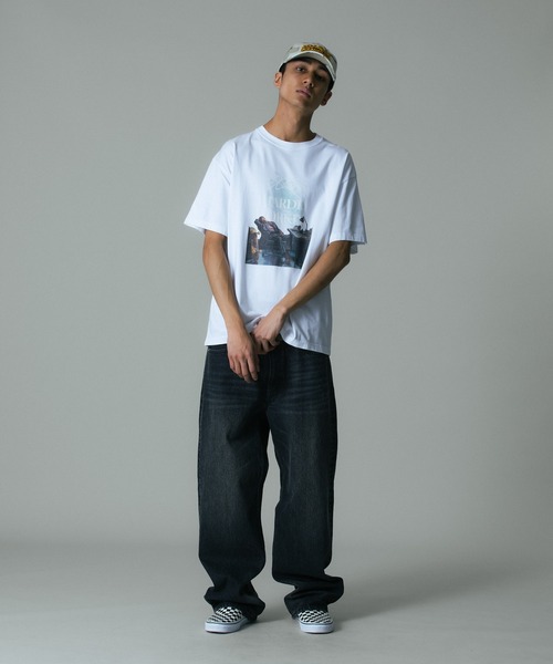 XLARGE（エクストララージ）の「FADED DENIM PANTS（デニムパンツ・メンズ・ブラック/インディゴブルー・36inch/34inch/30inch/32inch）」の4枚目の写真