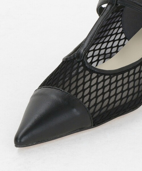 ODETTE E ODILE（オデットエオディール）の「シアーTストラップ フラット20↑（パンプス・レディース・ブラック/オフホワイト・25cm/24.5cm/22.5cm/23cm/24cm/22cm/23.5cm）」の12枚目の写真