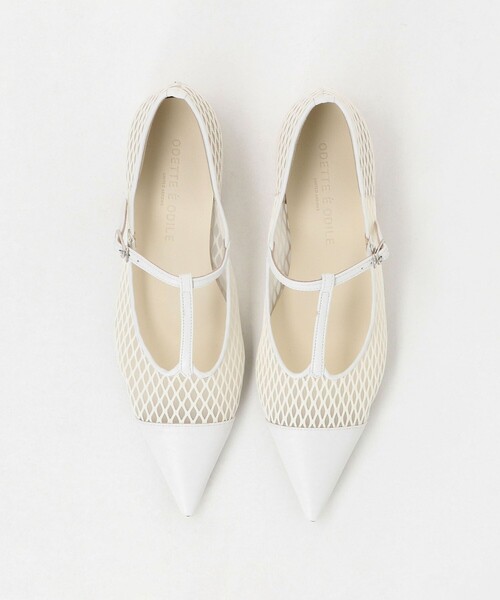 ODETTE E ODILE（オデットエオディール）の「シアーTストラップ フラット20↑（パンプス・レディース・ブラック/オフホワイト・25cm/24.5cm/22.5cm/23cm/24cm/22cm/23.5cm）」の14枚目の写真