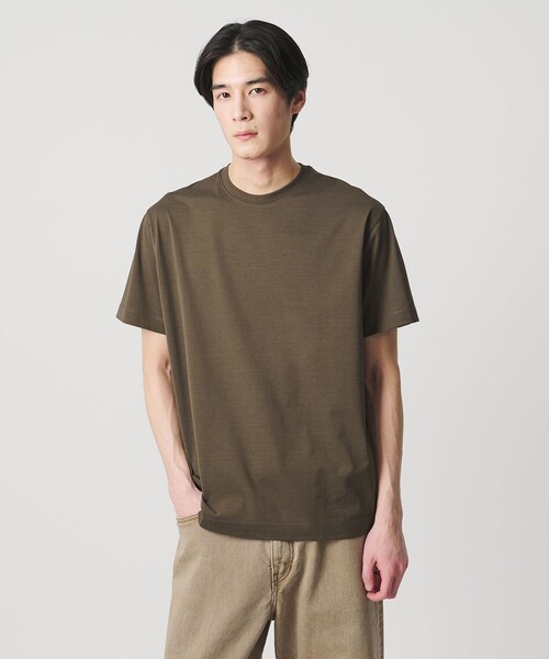 UNITED ARROWS（ユナイテッドアローズ）の「ALBINI アルビニ シルケット テンジク Tシャツ　抗菌防臭（Tシャツ/カットソー・メンズ・ダークグレー/ライトピンク/ブラック/ネイビー/ライム/ダークブラウン/ホワイト・L/XL/M/S）」の5枚目の写真